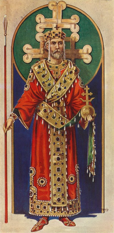 Um imperador bizantino dos décimos, décimos primeiro e décimo segundo séculos, AD, 1924. de Herbert Norris