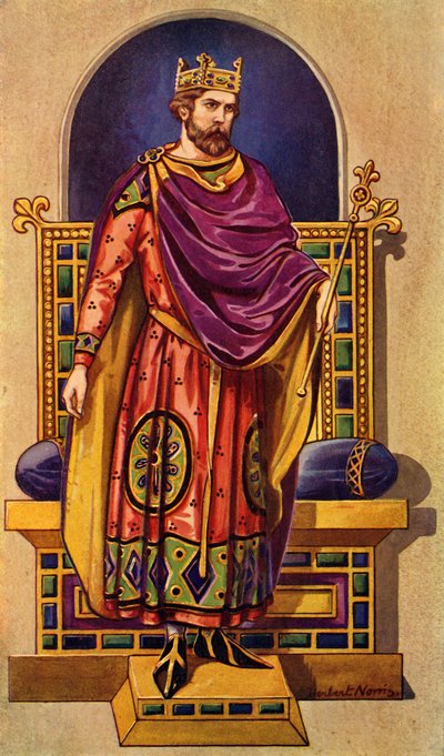 Um rei francês das dinastias Carlovingian ou Capetian, 1924. de Herbert Norris