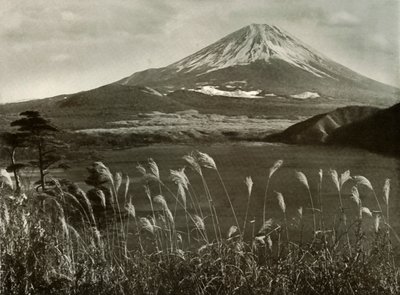 Fuji e a grama Kaia, 1910. de Herbert Ponting