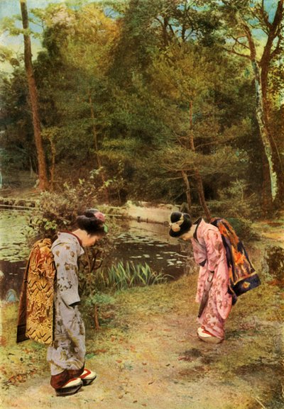 Saudações no templo, 1910. de Herbert Ponting
