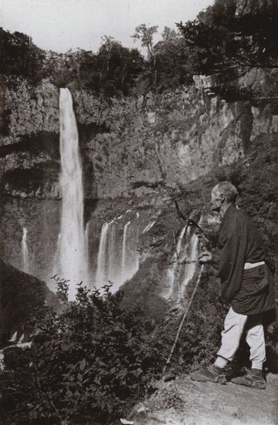Kegon-no-taki (foto a p/b) de Herbert Ponting