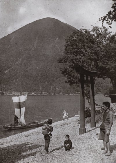 Nantai-zan e Lago Chuzenji (foto a p/b) de Herbert Ponting