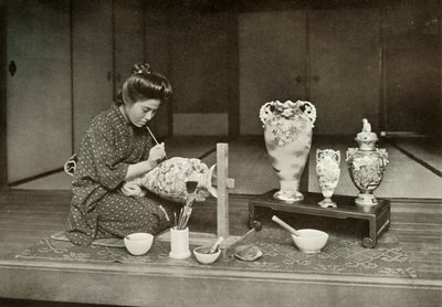 Pintura de Cerâmica para Exportação, 1910. de Herbert Ponting