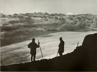 Pôr do sol da Cimeira de Fuji, 1910. de Herbert Ponting