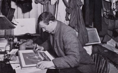 "Para Wilson, como artista, houve compensações" (foto a p/b) de Herbert Ponting