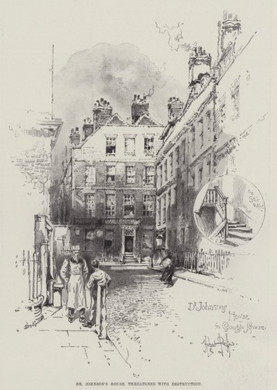 Casa do Dr. Johnson, ameaçada de destruição de Herbert Railton