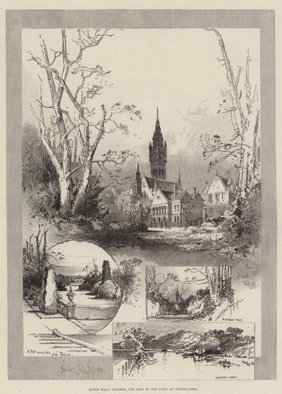 Eaton Hall, Chester, a sede do duque de Westminster de Herbert Railton