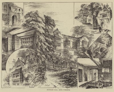 Salão das fontes, Ripon, Yorkshire de Herbert Railton