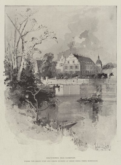 Kranichstein, perto de Darmstadt, onde o grão-duque e a grã-duquesa de Hesse passam a sua lua-de-mel de Herbert Railton