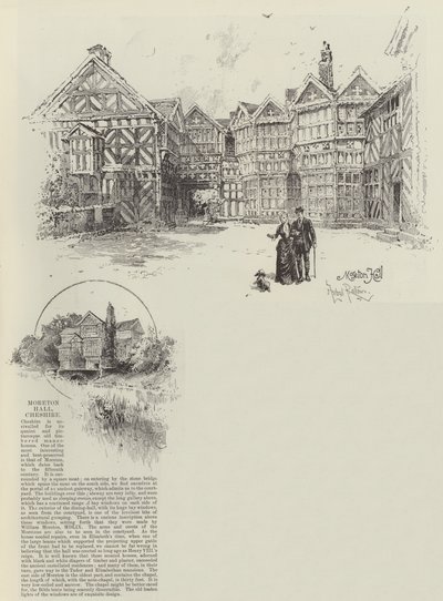 Moreton Hall em Cheshire de Herbert Railton