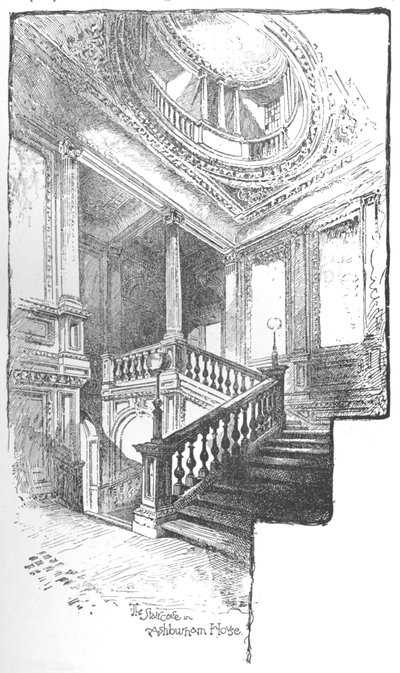 Escadaria, Ashburnham House, 1890 de Herbert Railton