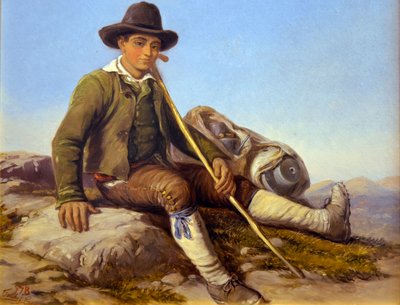 Berger de la Brigue, c1850 (Óleo sobre tela) de Hercule Trachel