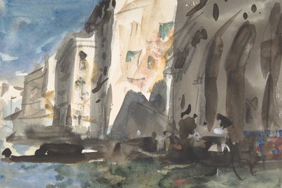 Ponte sobre o Grande Canal, Veneza, século XIX. de Hercules Brabazon Brabazon