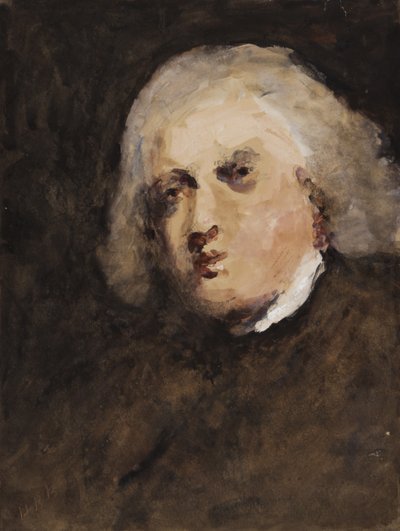 Dr. Johnson, depois de Reynolds (wc e guache no papel) de Hercules Brabazon Brabazon