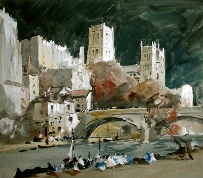 Durham (aguarela e corpinho em papel colorido) de Hercules Brabazon Brabazon