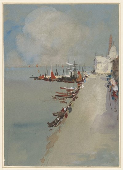 Vista de Veneza com o Canal da Giudecca de Hercules Brabazon Brabazon