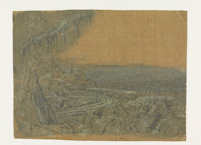 Vista à Distância com uma Estrada e Ramais Muçulmanos de Hercules Segers