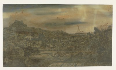 Vale com Rio e Cidade com Quatro Torres de Hercules Segers
