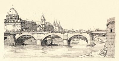 Obras na antiga Pont Notre-Dame, 1913 1915 de Herman Armour Webster