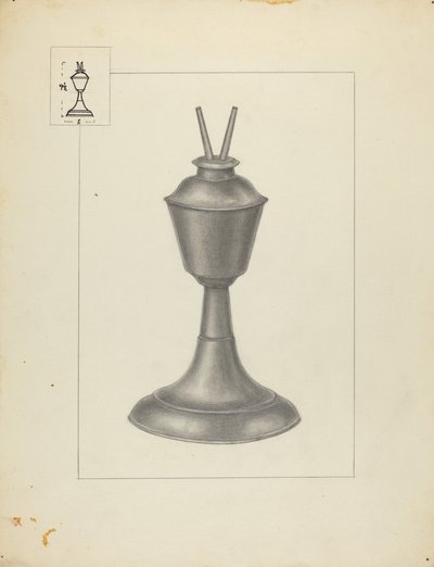 Lâmpada de canfeno de Herman Bader