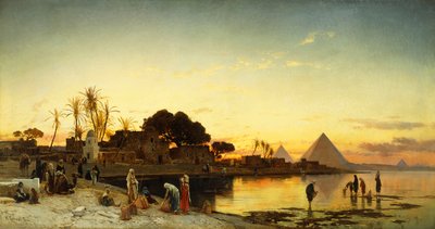 No Nilo, c.1875 de Herman David Salomon Corrodi