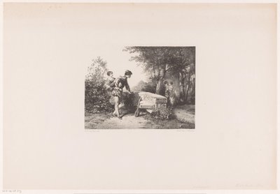 Dois casais em um parque de Herman Frederik Carel ten Kate