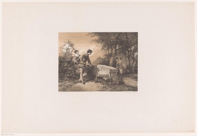 Dois casais num parque de Herman Frederik Carel ten Kate