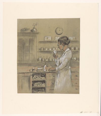 Mulher em laboratório de Herman Heijenbrock (possibly)