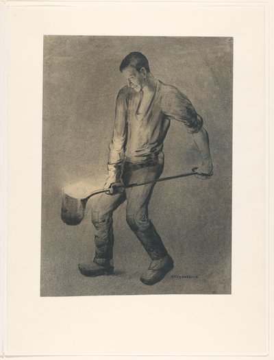 Trabalhador de ferro de Herman Heijenbrock (signed by artist)