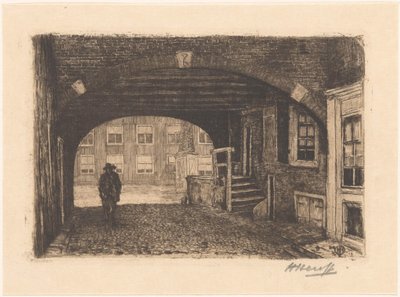 Portão de São Pedro em Amesterdão de Herman Heuff (signed by artist)