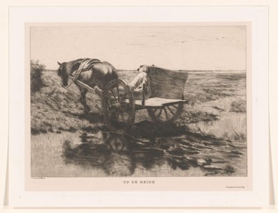 Carrinho de cavalos nas charnecas
Sobre os pântanos (título sobre o objecto) de Herman Johannes van der Weele