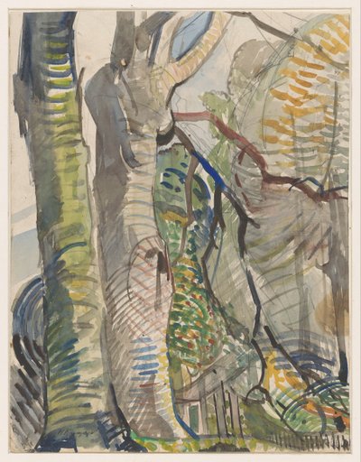 Paisagem florestal de Herman Kruyder (signed by artist)