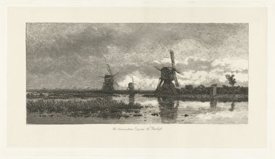 Paisagem com moinhos de vento de Herman Löwenstam