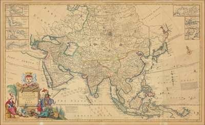 Mapa da Ásia de 1730 por Herman Moll de Herman Moll