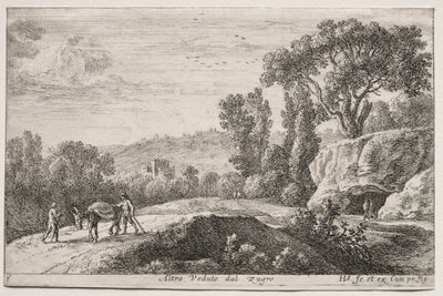 Vistas diversas dentro e ao redor de Roma: Segunda Vista de Zugro (Altro Veduto dal Zugro) de Herman van Swanevelt