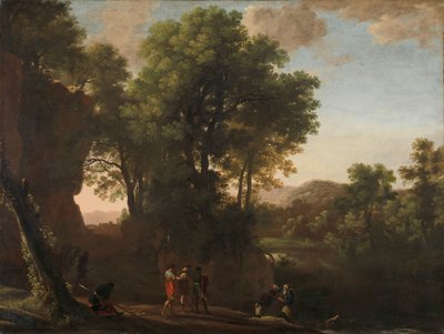 Paisagem com o batismo do eunuco de Herman van Swanevelt