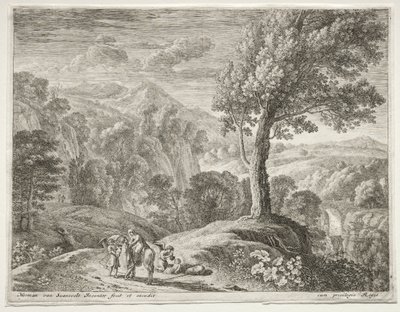 A Grande Árvore e a Cascata, c. 1652-1654. de Herman van Swanevelt