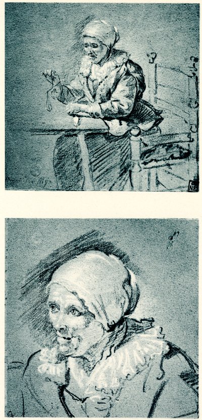 Mulher velha com uma balança nas mãos de Herman van der Mijn