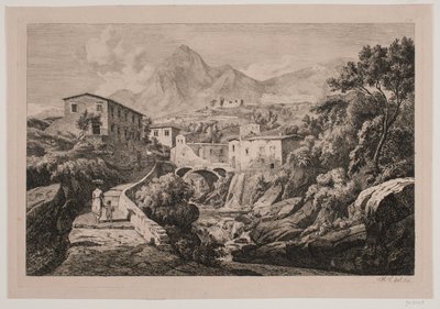 Lagoa do moinho em Amalfi de Hermann Carmiencke