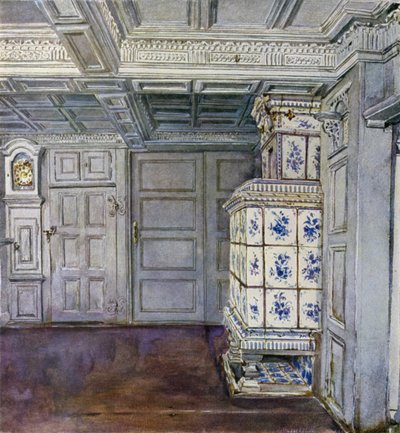Parte do salão na Casa Inselmann, Neuengamme, perto de Hamburgo de Hermann Haase