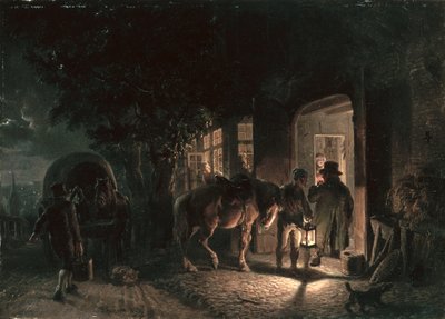 Em frente ao Pub, 1843 de Hermann Kauffmann