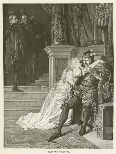 Gilda e Rigoletto de Hermann Kaulbach