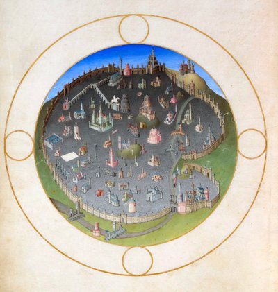 Um plano de Roma, 1412-1416 de Hermann Limbourg