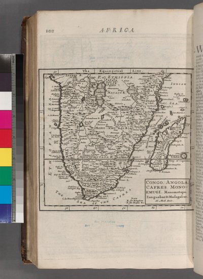 Congo. Angola. Cafres. Monoemugi. Monomotapa. Zanguebar e Madagascar, 1701 de Hermann Moll