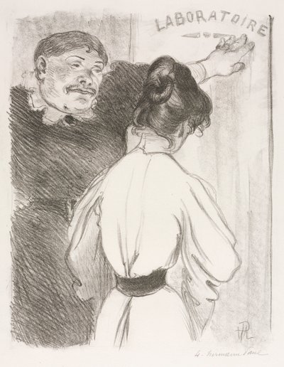 Laboratório, c. 1900. de Hermann Paul