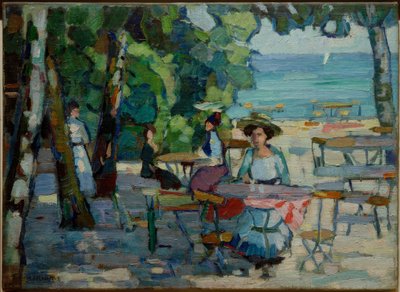 Jardim de café no Ammersee de Hermann Stenner