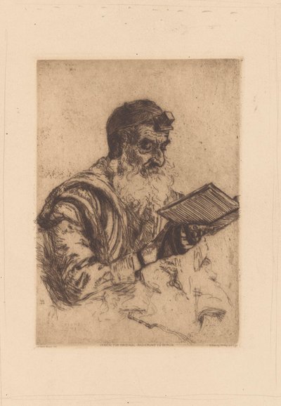 Judeu orante de Hermann Struck (signed by artist)