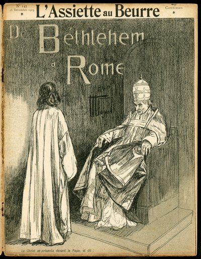 Capa do "The Butter Plate", número 143, Satirique en N & B de Hermann Vogel