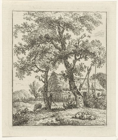 Fazenda e pastor de ovelhas de Hermanus Fock