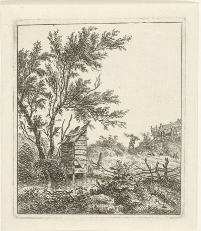 Paisagem com larvas de madeira de Hermanus Fock